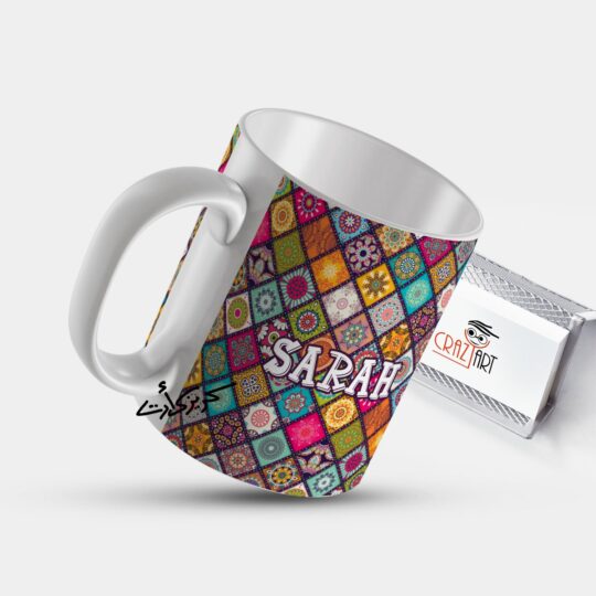 Ceramic regular mug - مج سيراميك مزخرف بأسم سارة