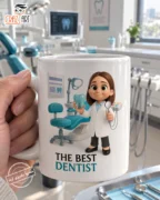 Ceramic regular mug - مج سيراميك دكتورة أسنان